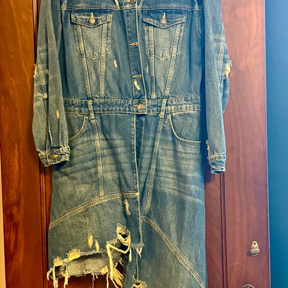 Zara Distressed Denim Jacket